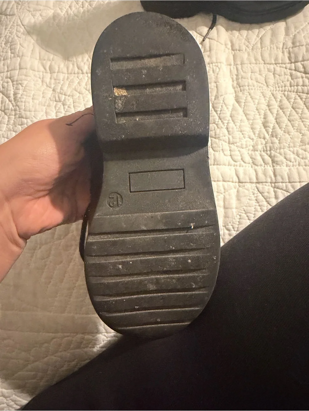Kohl's Kids Black Lace-Up Side-Zip Combat Boots